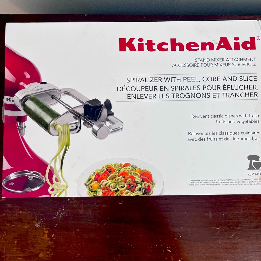 KitchenAid Red Stand Mixer Spiralizer Attachment